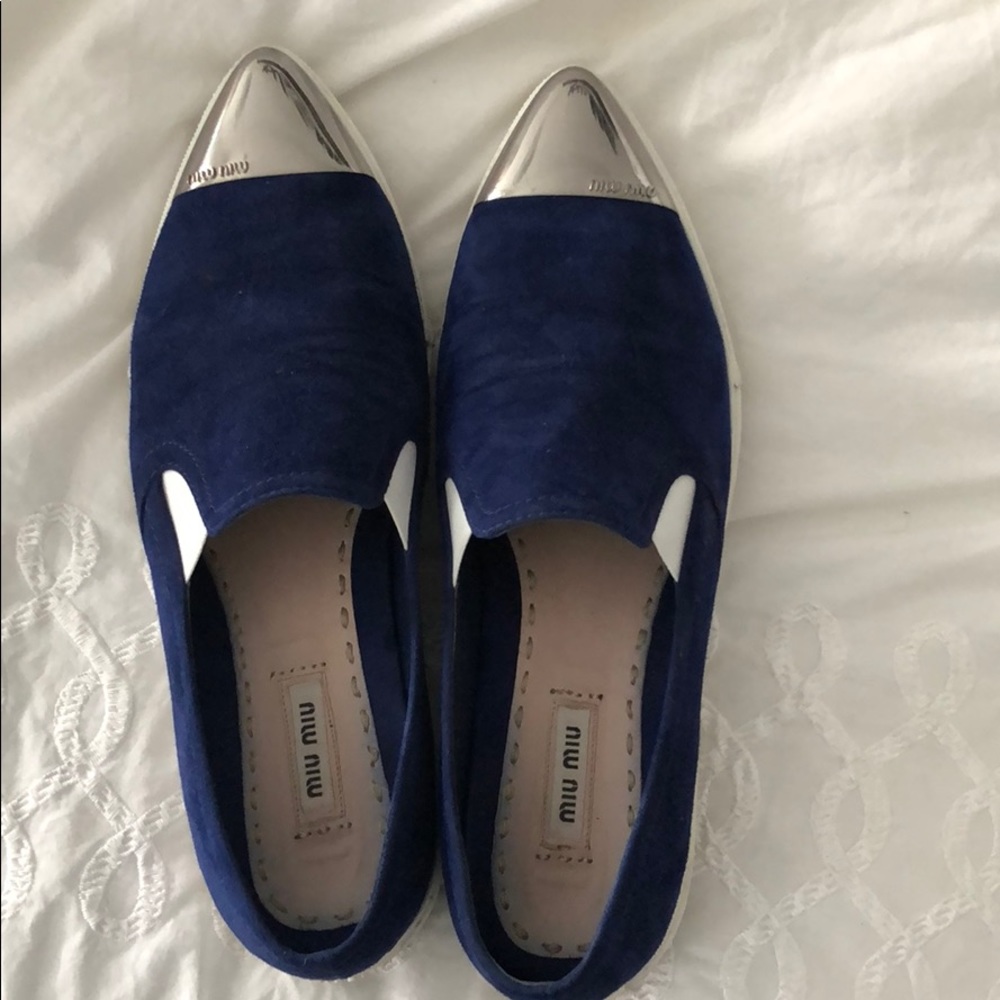 Blue loafers